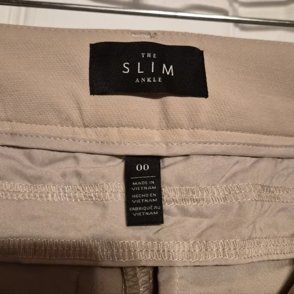 White House Black Market Slim Ankle Pants Tan Size 00 - Picture 3 of 3